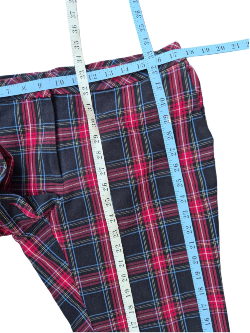 Women's J.Jill Plaid Trousers Size 14 Black Red - Picture 8 of 8